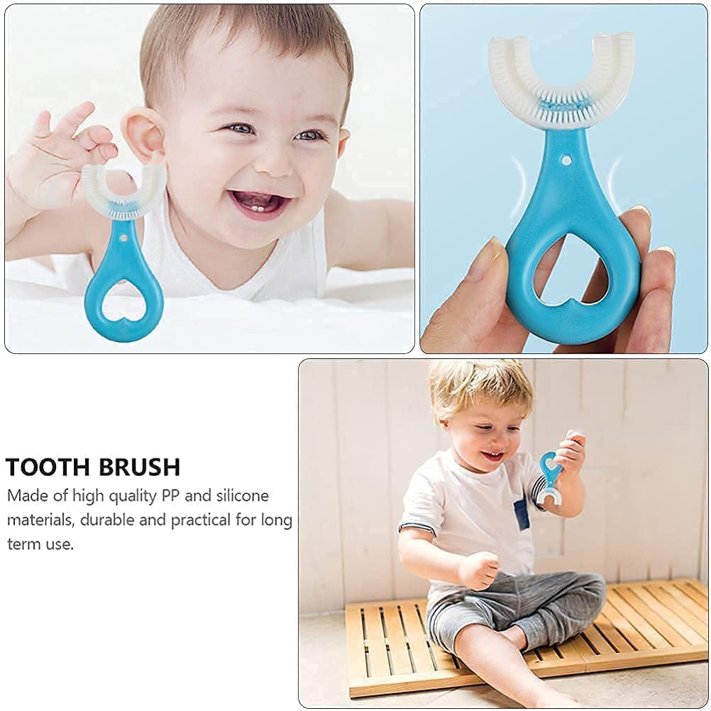 U-Shaped Baby Toothbrush – Soft Silicone 360° Training Toothbrush for Kids