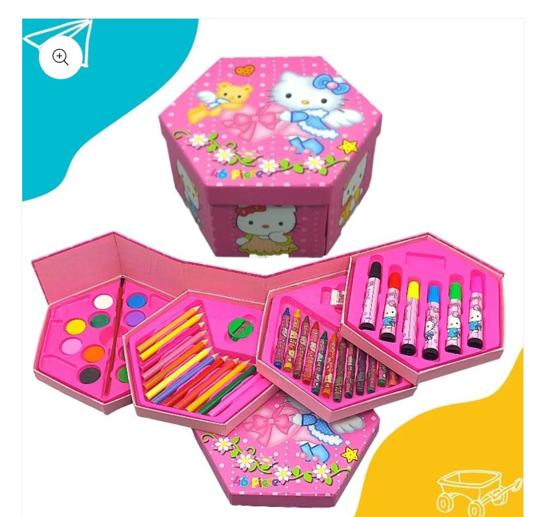 46-Pcs Kids Painting Colour Kit