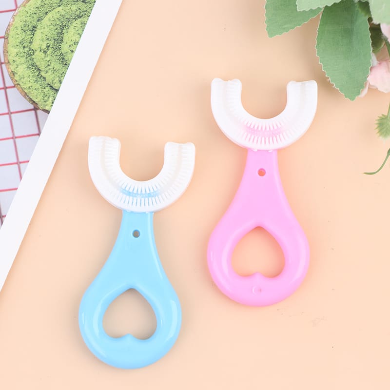 U-Shaped Baby Toothbrush – Soft Silicone 360° Training Toothbrush for Kids