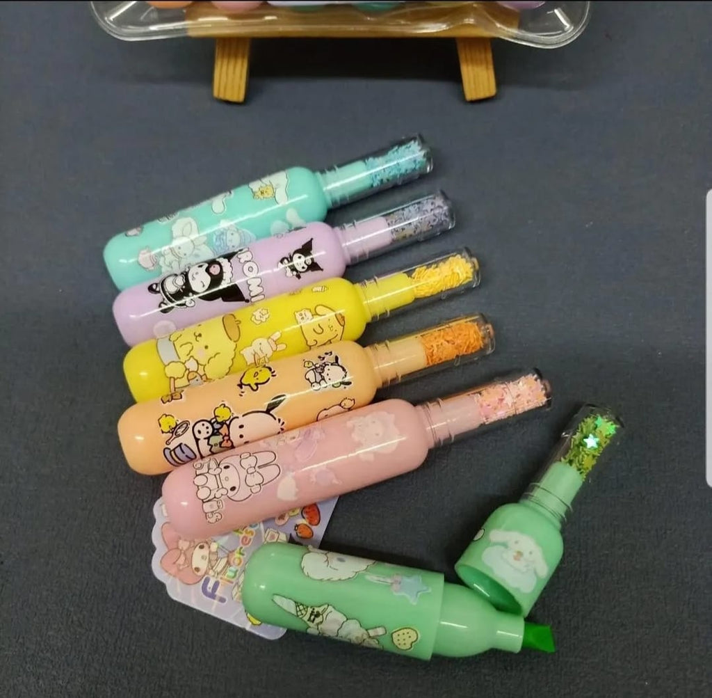 6-Pack Cute Character Highlighters