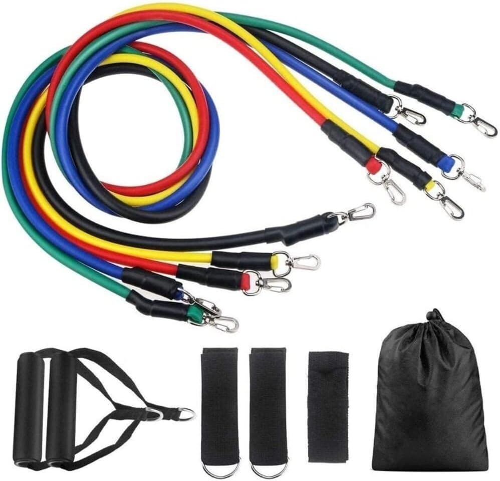 11PCS Resistance Bands Set with Handles & Door Anchor