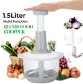 1.5L Manual Hand Food Chopper – Vegetable & Fruit Cutter