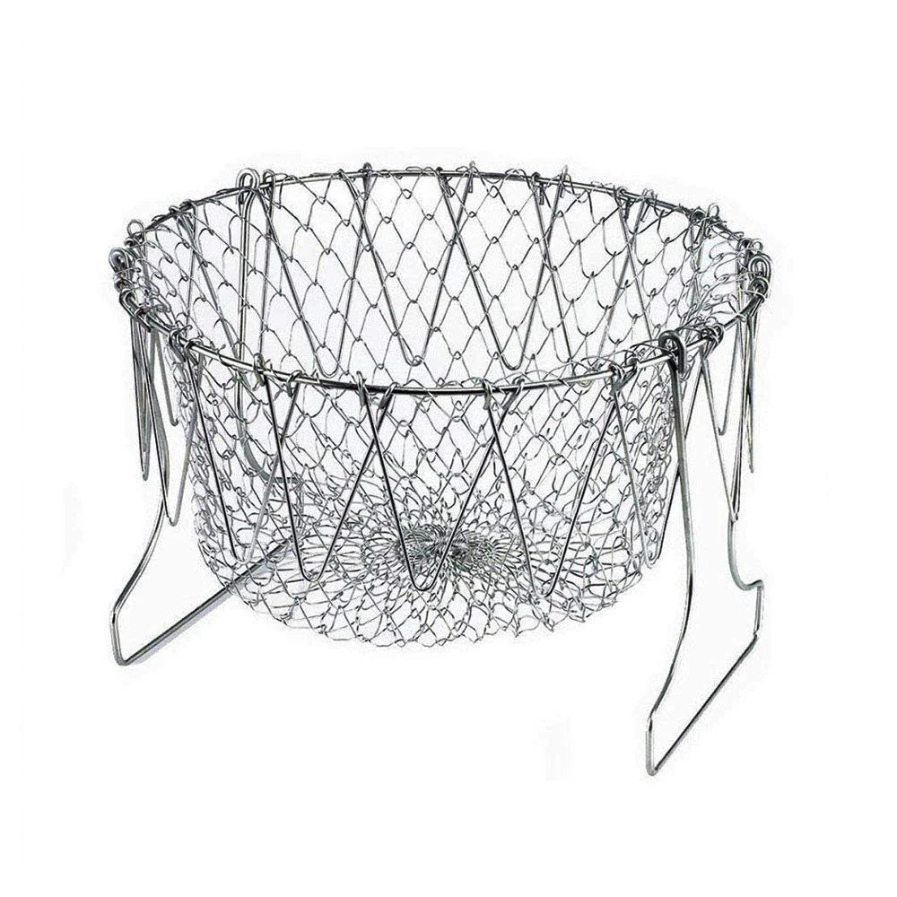 Stainless Steel Multi-Functional Foldable Steaming Basket