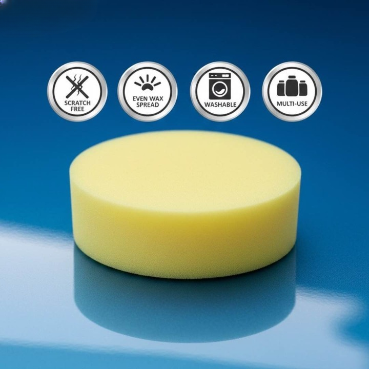 Premium Foam Car Wax Applicator Pad – Soft Scratch-Free Polishing Sponge