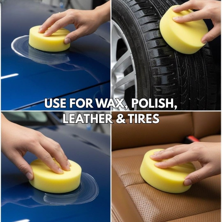 Premium Foam Car Wax Applicator Pad – Soft Scratch-Free Polishing Sponge