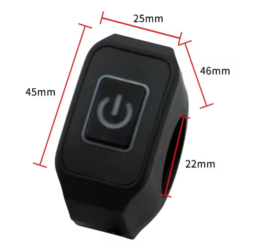 Universal Car & Motorcycle LED On/Off Handlebar Switch – Push Button (Random Color)