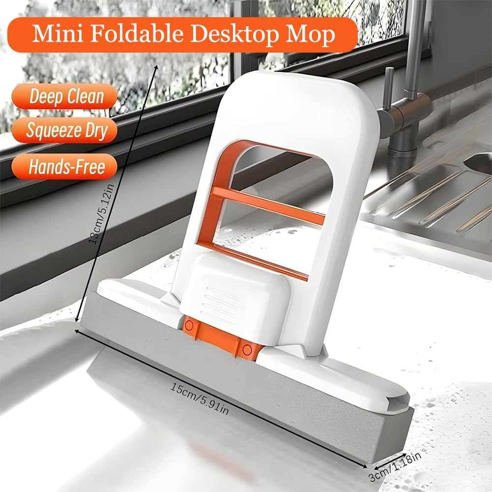 Foldable Mini Mop | Portable Self-Squeezing Cleaning Mop