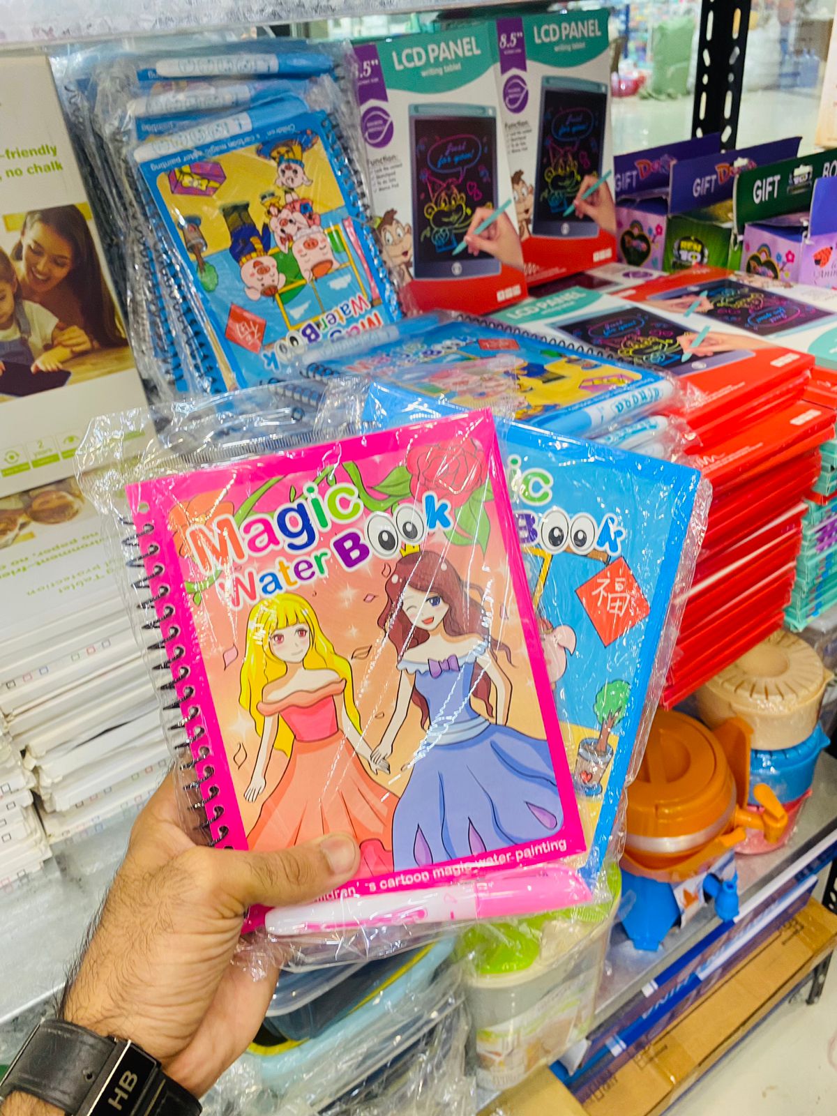 Magic Water Coloring Book for Toddlers – Reusable Water Painting Book with Magic Pen | 8 Pages (Random Design)
