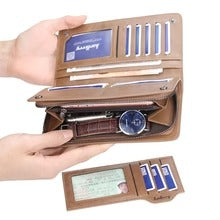 Balebaily Long Zipper Wallet for Men & Women – PU Leather Wallet