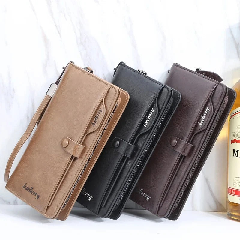 Balebaily Long Zipper Wallet for Men & Women – PU Leather Wallet