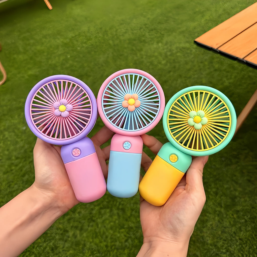 Portable Mini Rechargeable USB Desk Fan with Stand