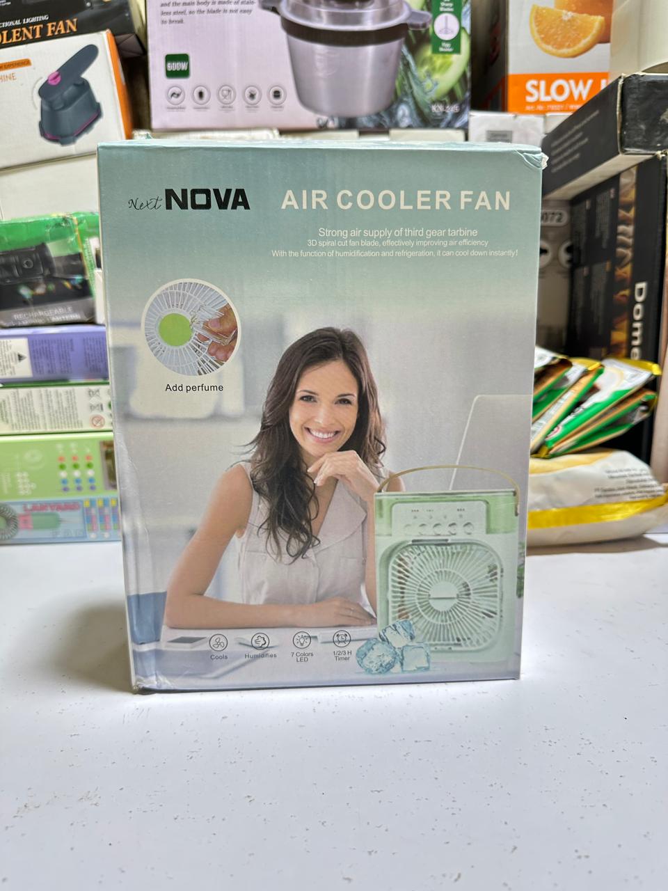 Portable 3-in-1 Air Cooler Fan with Humidifier & LED Light