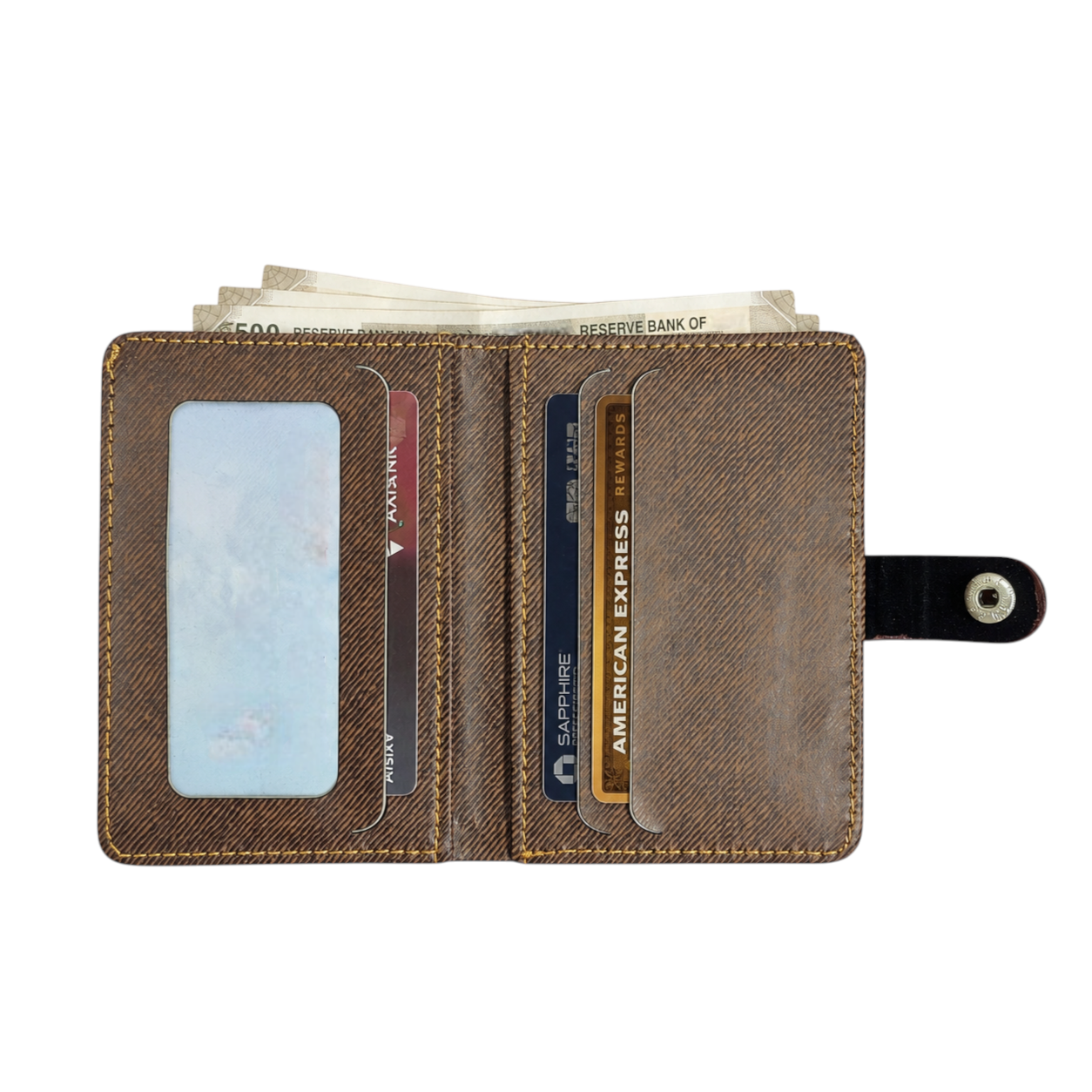 WAGLOK Slim Tuck Lock Wallet with ID Window & Cash Pocket
