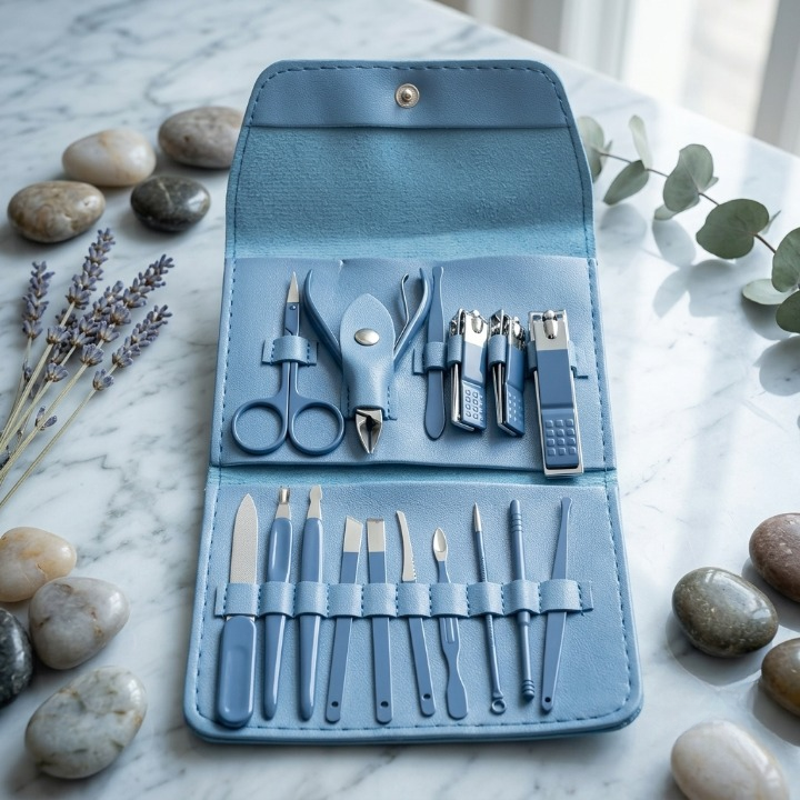 16-Piece Premium Manicure & Pedicure Grooming Kit