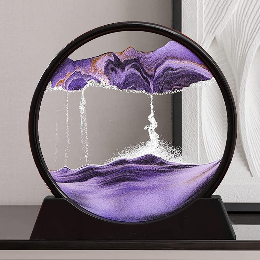 3D Moving Sand Art Lamp – Decorative Flowing Sand Hourglass