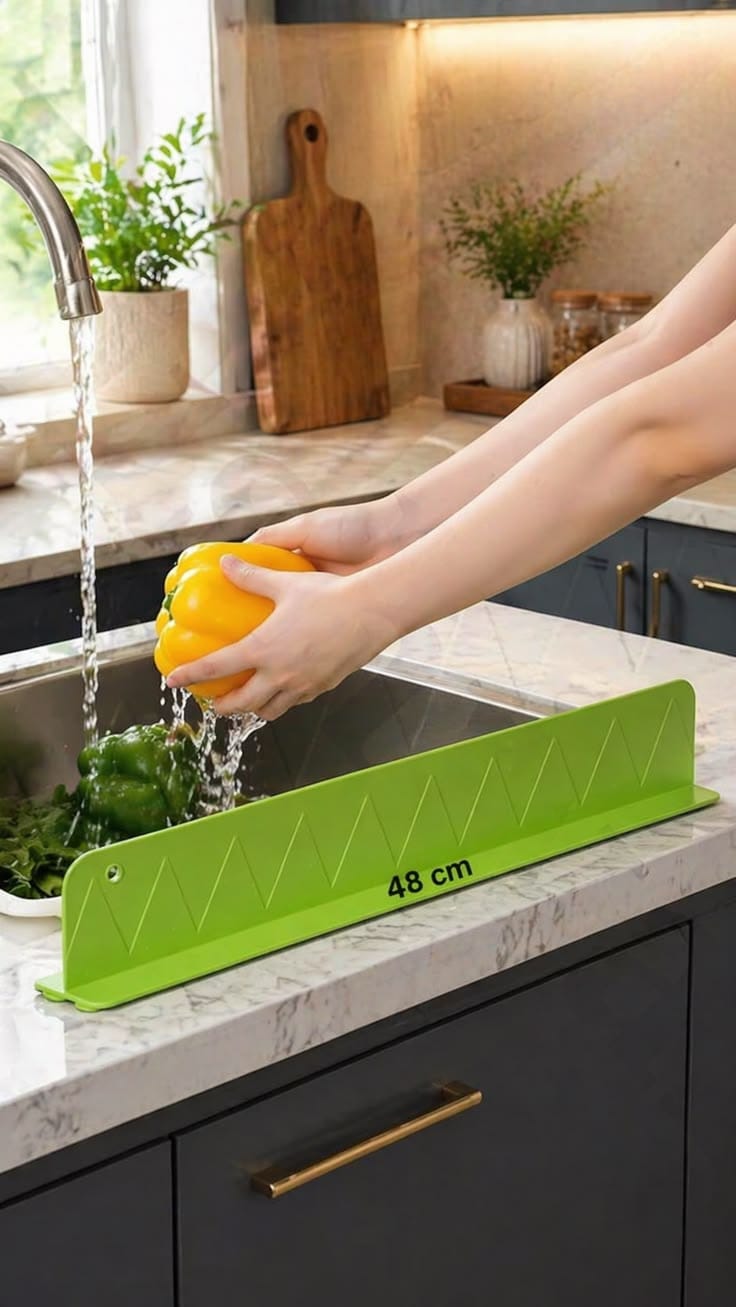 48cm Silicone Sink Splash Guard for Kitchen Counter