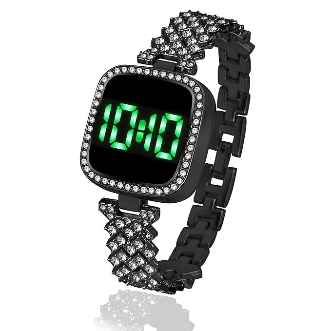 Diamond Touch Screen LED Watch for Women – Square Dial Fashion Watch