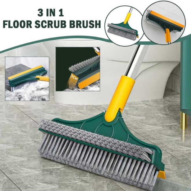 3-in-1 Extendable Wiper Brush with Squeegee