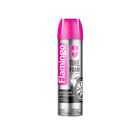 Flamingo Tire Foam Cleaner 650ML – No-Wipe Tire Shine Spray