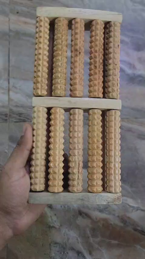 Wooden Roller Foot Massager