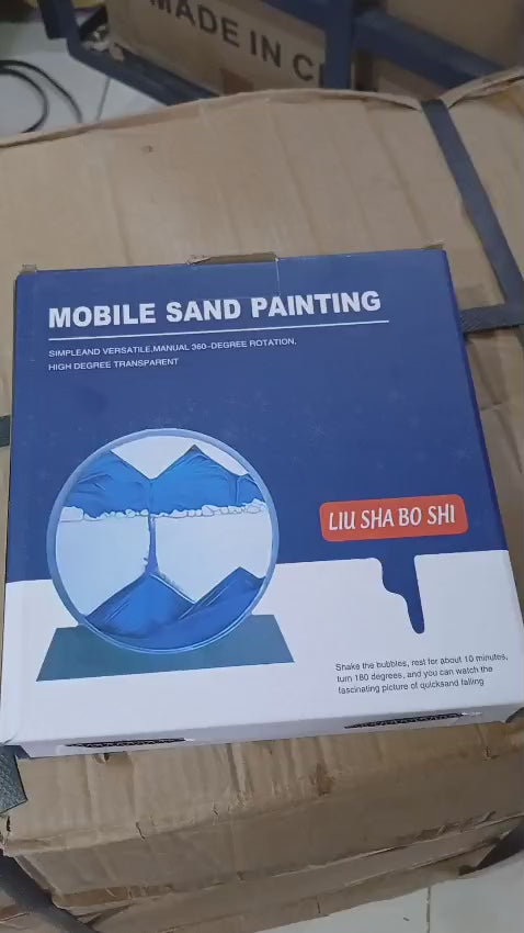 3D Moving Sand Art Lamp – Decorative Flowing Sand Hourglass