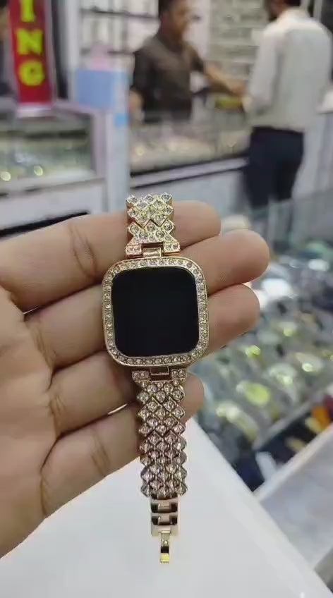 Diamond Touch Screen LED Watch for Women – Square Dial Fashion Watch